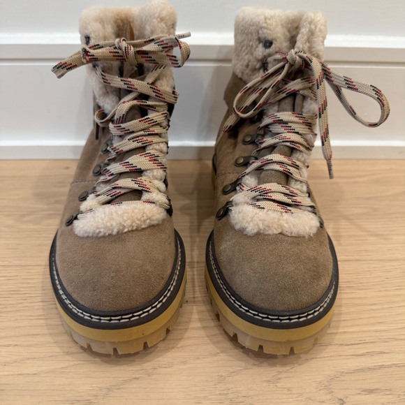 See by Chloe - Taupe Shearling & Leather "Eileen Ankle Boots", Size FR40/US9 - Picture 5 of 10